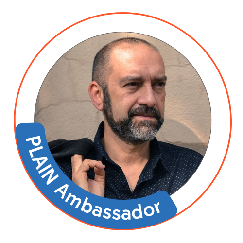 Antonio Martín Fernández with badge